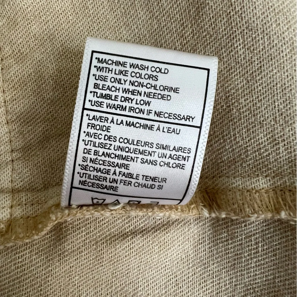Steve Madden Cargo Mini Skirt Large Tan Utility Gorpcore Streetwear Denim